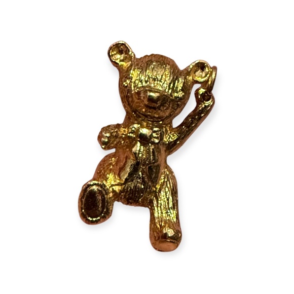 1978 Franklin Mint 75th Anniversary Teddy Bear Pendant Charm 24K Gold Plated - Picture 4 of 10